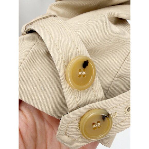 Sandro Victory Plaid Back Cotton Trench Coat 36/S - Picture 5 of 16